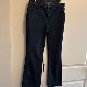 Chico's Dark Blue girlfriend boot cut Jeans